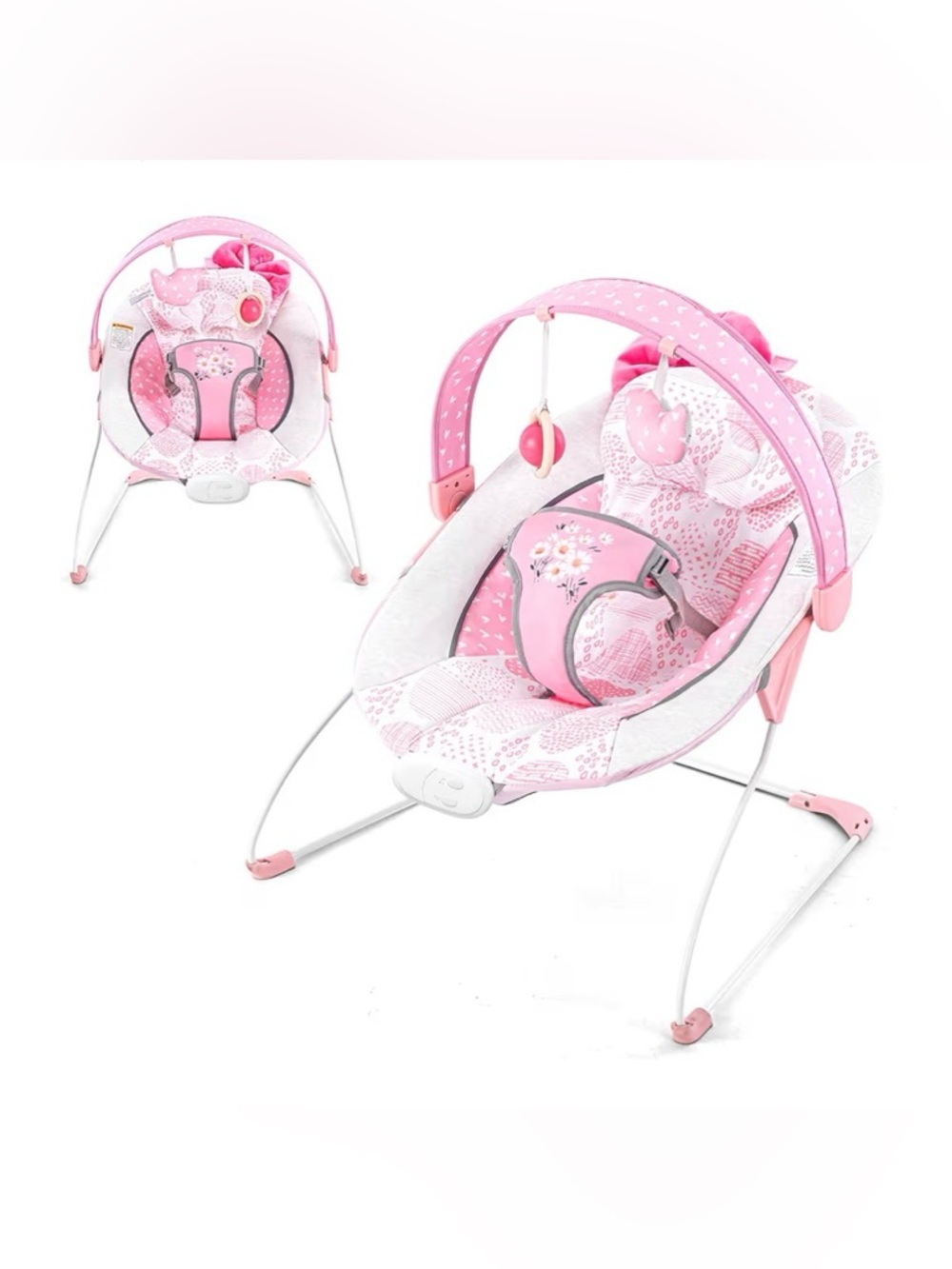 Portable Pink Baby Bouncer